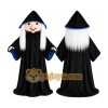 Black-Robed Wizard Mascot Costume Black-Robed Wizard Mascot Costume