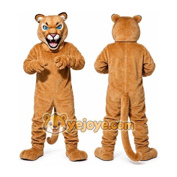 Brown Cougar Mascot Costume