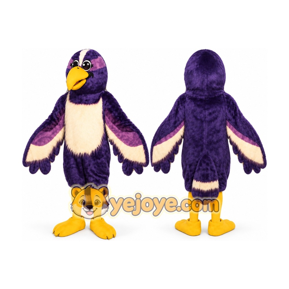 Purple Bird Mascot Costume Purple Bird Mascot Costume