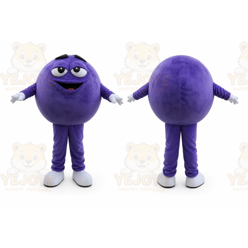 Purple Chocolate Beans Mascot Costume
