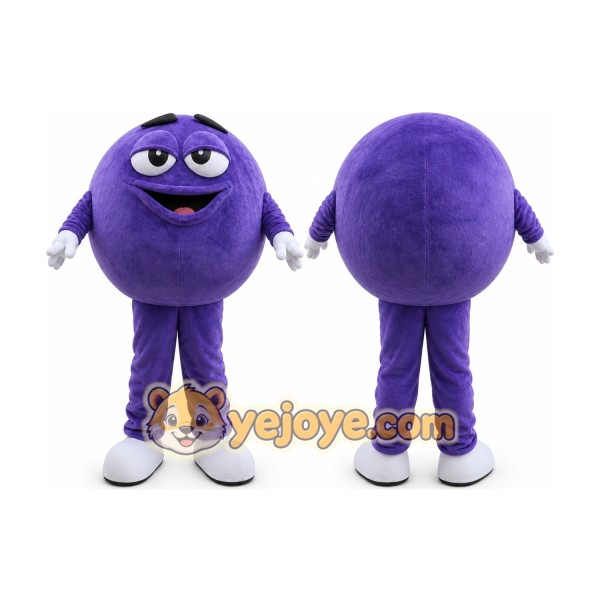 Purple Chocolate Beans Mascot Costume