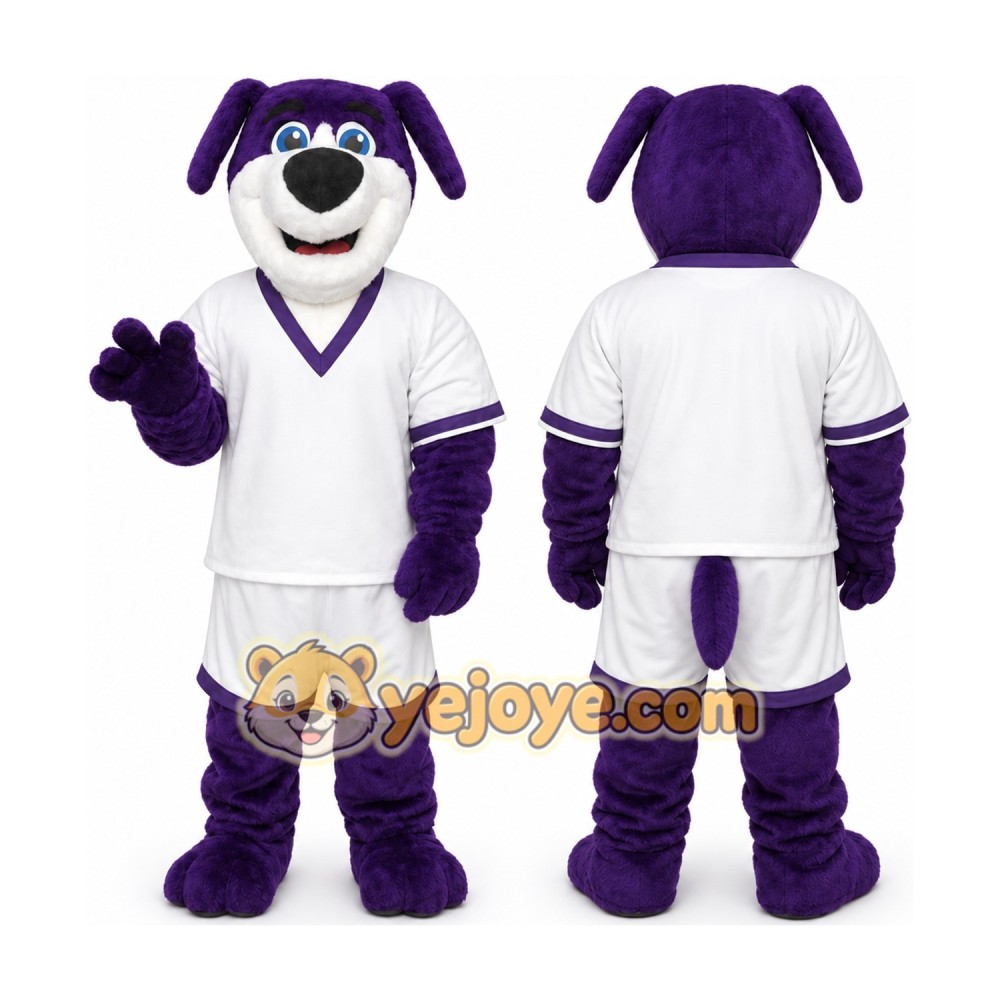 Purple Dog Mascot Costume Custom Cartoon Characte Purple Dog Mascot Costume Custom Cartoon Characte