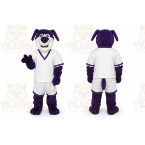 Purple Dog Mascot Costume Custom Cartoon Characte