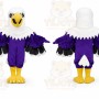 Purple Eagle Mascot Costume Hawk _ Falcon