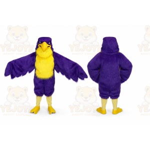 Purple Eye Eagle Mascot Hawk Falcon Mascot Costume