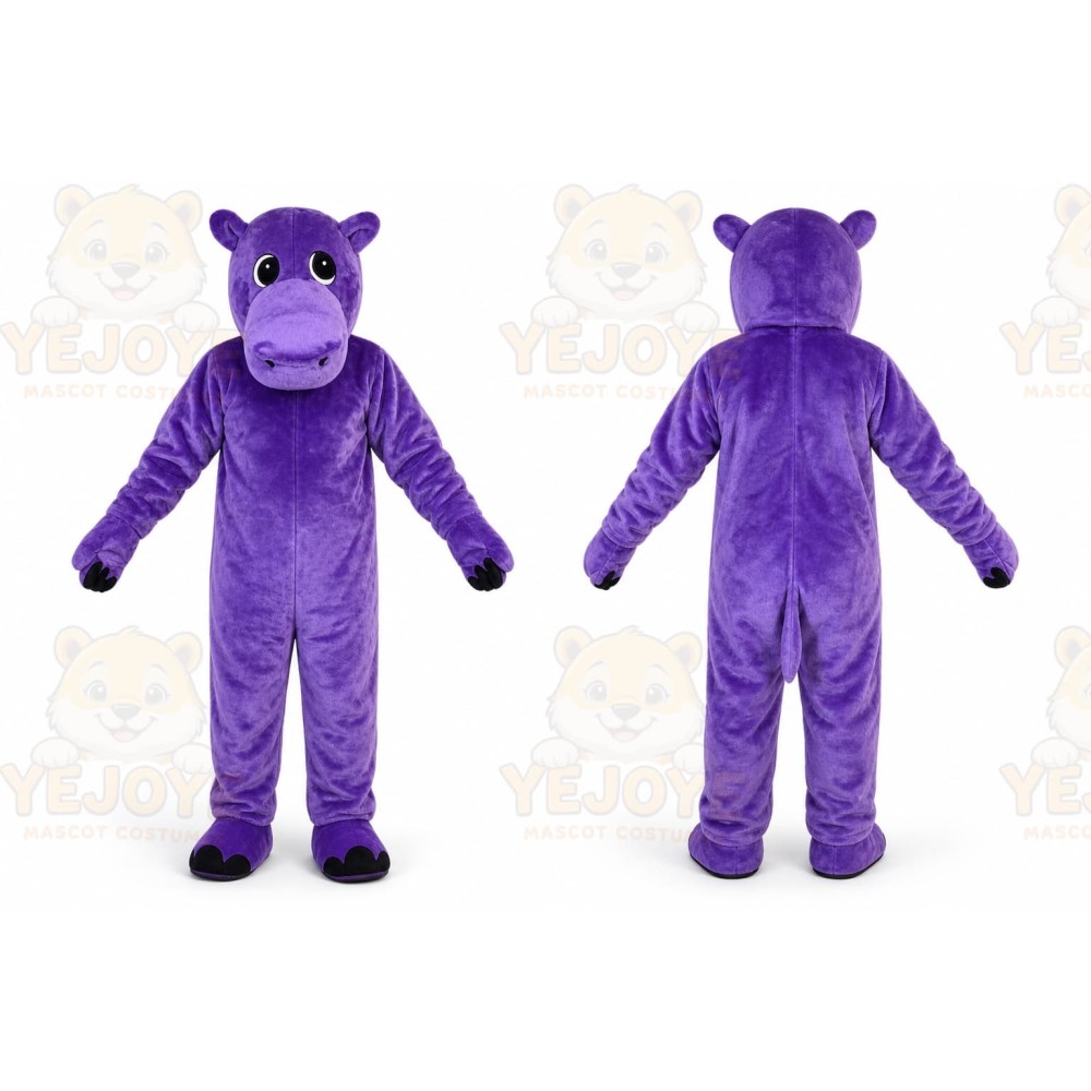 Purple Hippo Mascot Costume for Adult