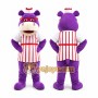 Purple Hippo Mascot Costume