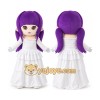 Purple-Haired Cartoon Girl Mascot Costume Purple-Haired Cartoon Girl Mascot Costume