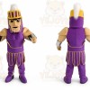 Purple Knight Mascot Costume Spartan Trojan Cotume
