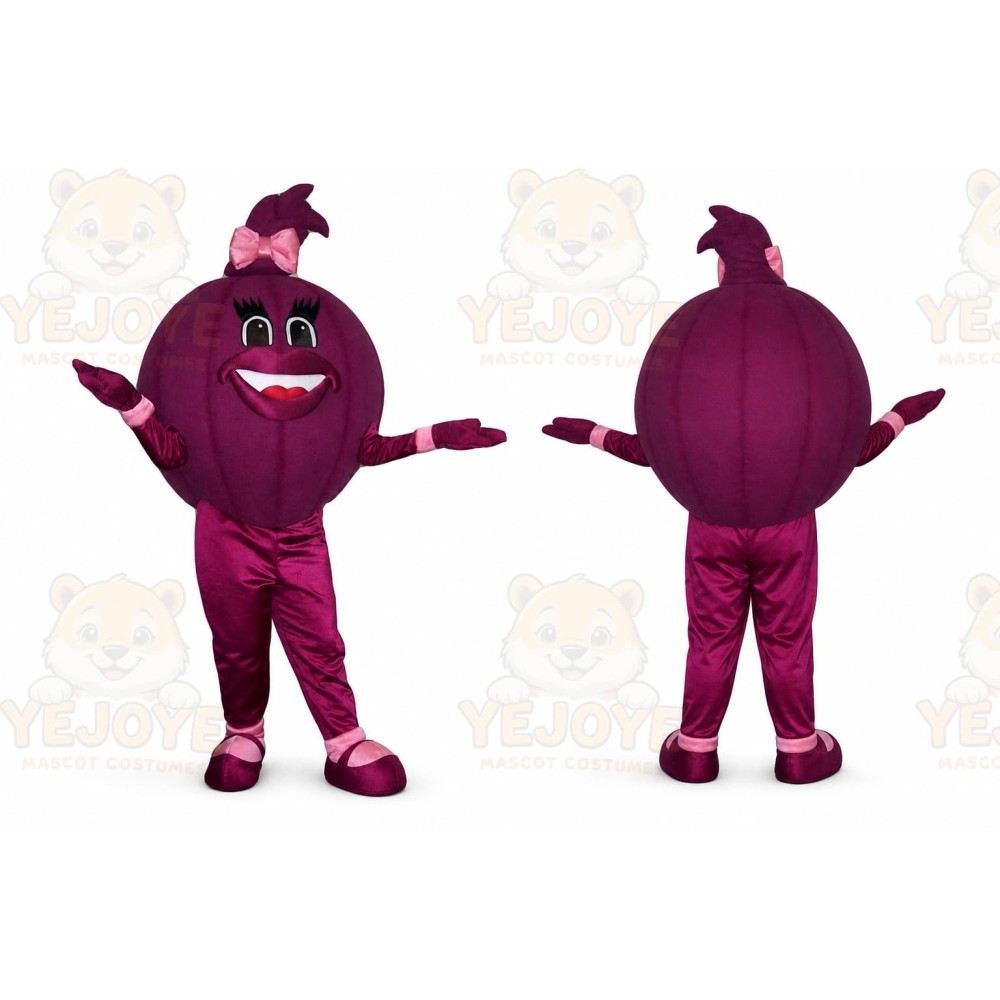Purple Onion Mascot Costume
