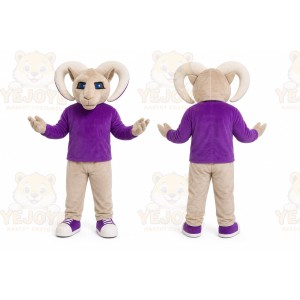 Purple Ram Mascot Costume