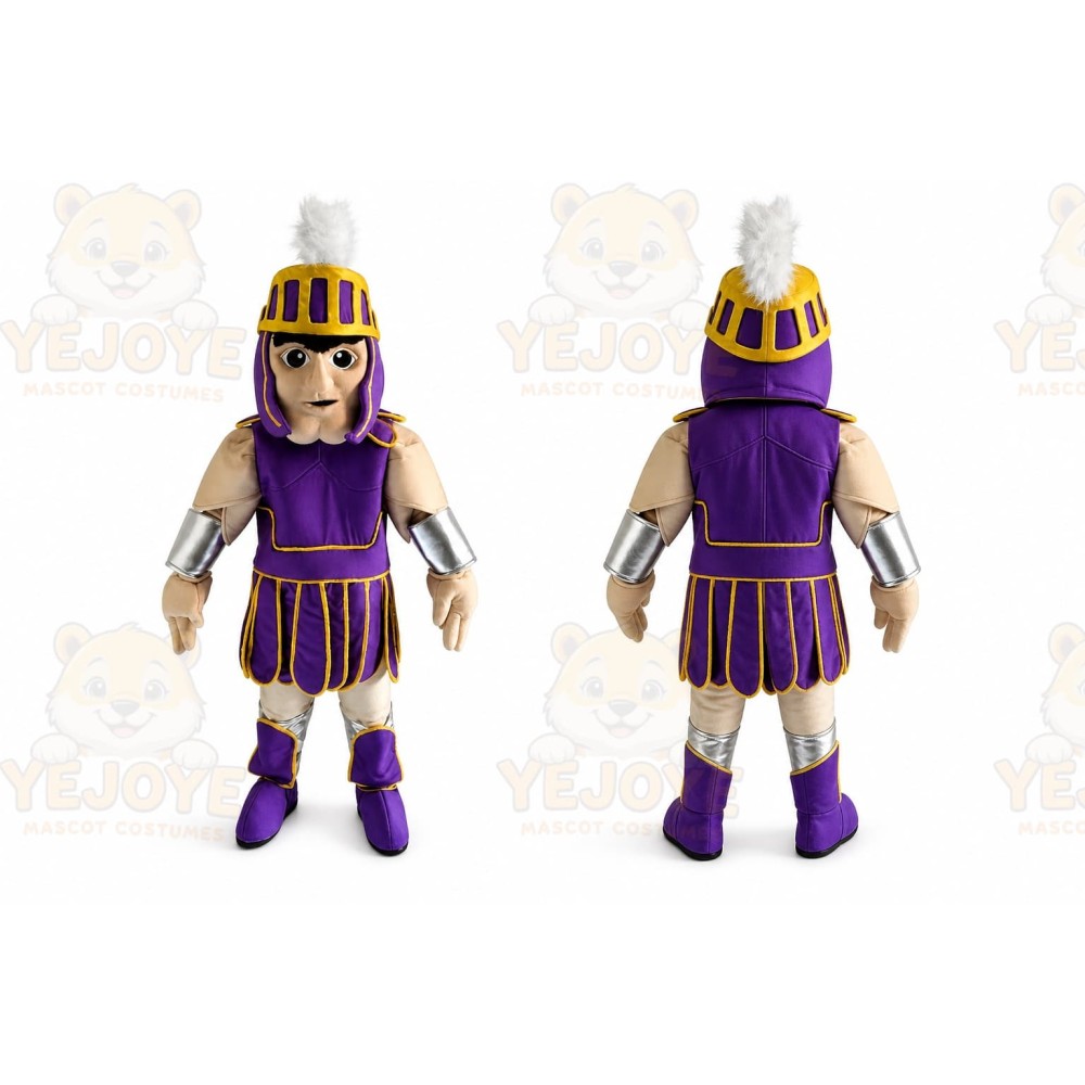 Purple Spartan Mascot Costume Knight Trojan Costume