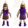 Purple Spartan Mascot Costume Knight Trojan Costume