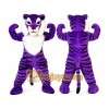 Purple Tiger Mascot Costume Purple Tiger Mascot Costume