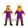 Viking in Purple Shirt Mascot Costume Viking in Purple Shirt Mascot Costume