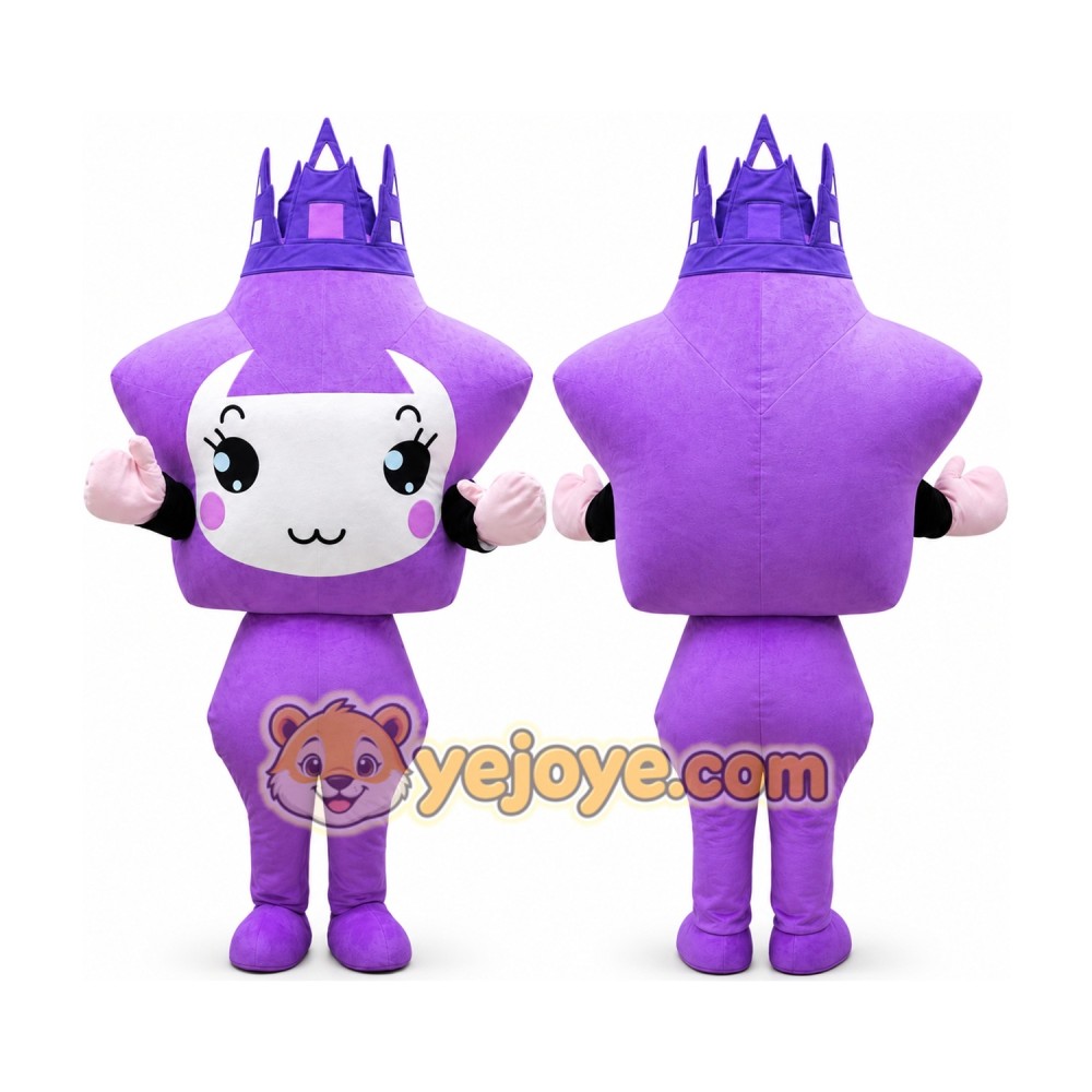 Purple Star Character Mascot Costume Purple Star Character Mascot Costume