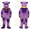 Purple Violet Bull Cow Mascot Costume