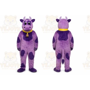 Purple Violet Bull Cow Mascot Costume