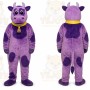 Purple Violet Bull Cow Mascot Costume