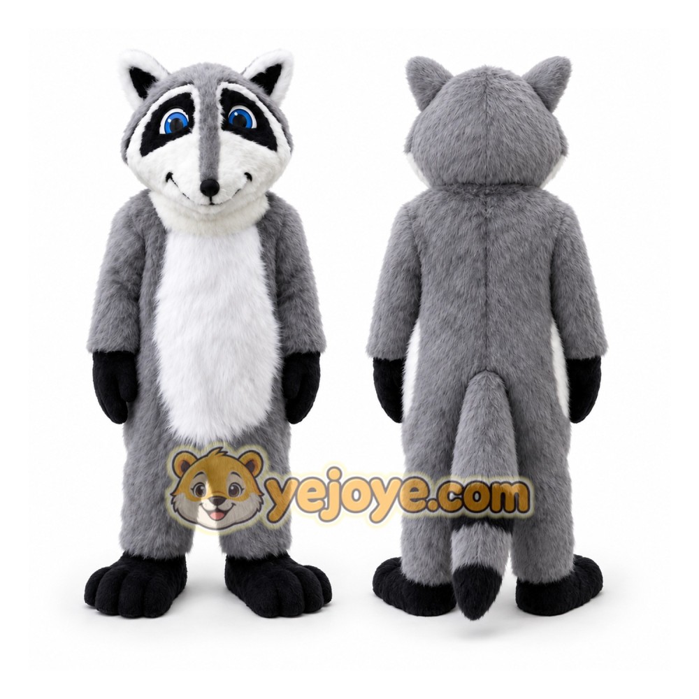 Gray Raccoon Mascot Costume