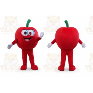 Red Apple Mascot Costume Fruit Cartoon