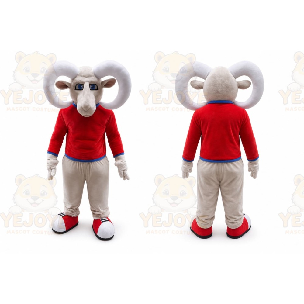 Red Bighorn Mascot Ram Goat Costume