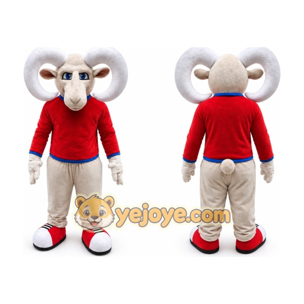 Red Bighorn Mascot Ram Goat Costume