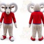 Red Bighorn Mascot Ram Goat Costume