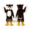 Big Brown Owl Cartoon Mascot Costume Big Brown Owl Cartoon Mascot Costume