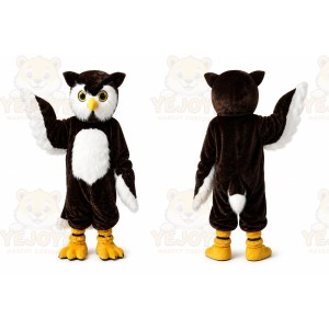 Big Brown Owl Cartoon Mascot Costume