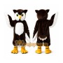 Big Brown Owl Cartoon Mascot Costume