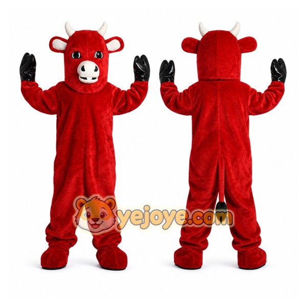 Red Bull Cow Mascot Costume Adult Animal Cosplay Costume