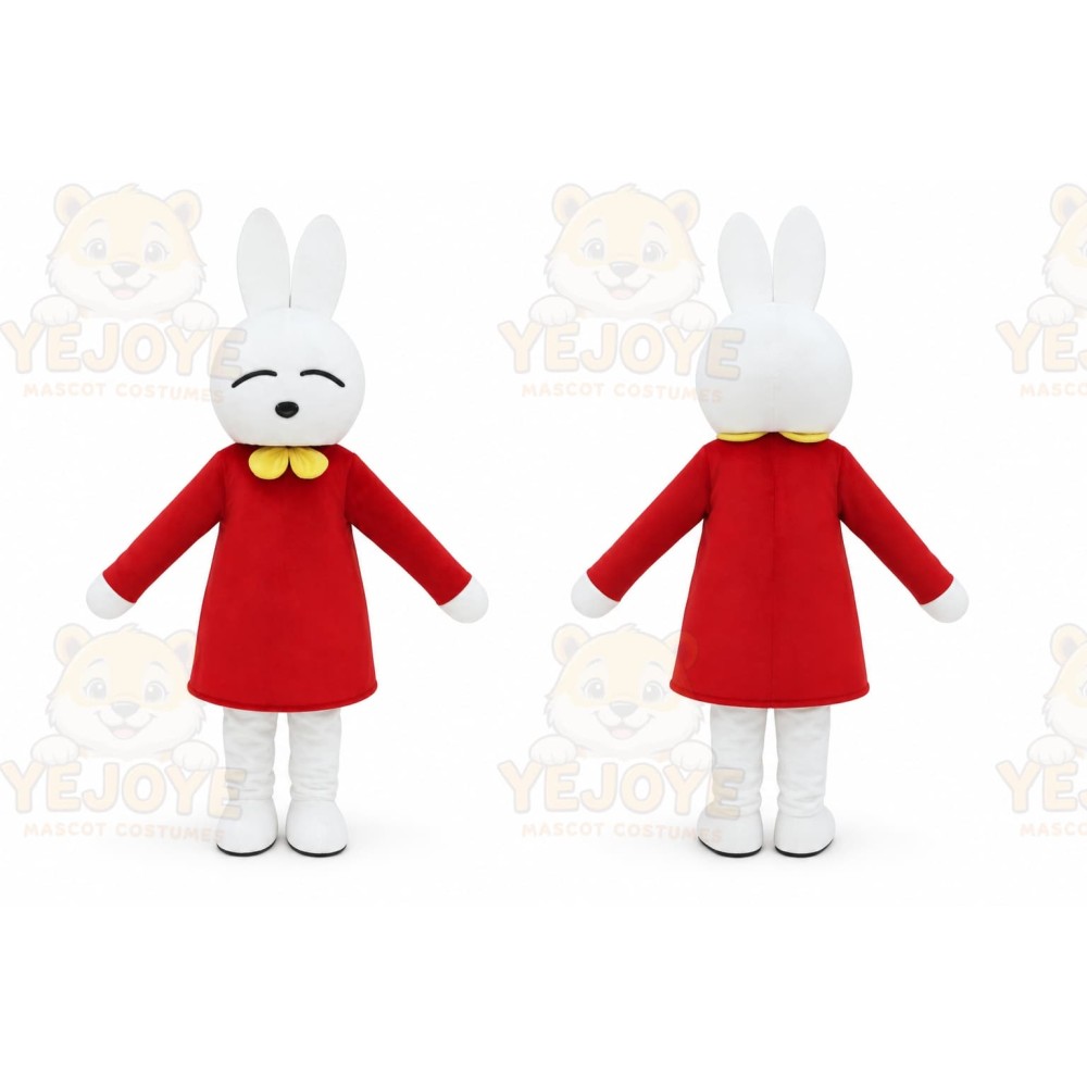 Red Coat Rabbit Mascot Costume