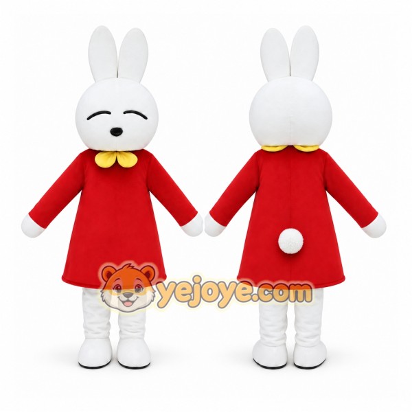 Red Coat Rabbit Mascot Costume