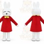 Red Coat Rabbit Mascot Costume