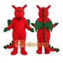 Red Dragon with Green Wings Mascot Costume