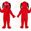 Red Dog Adult Cartoon Mascot Costume