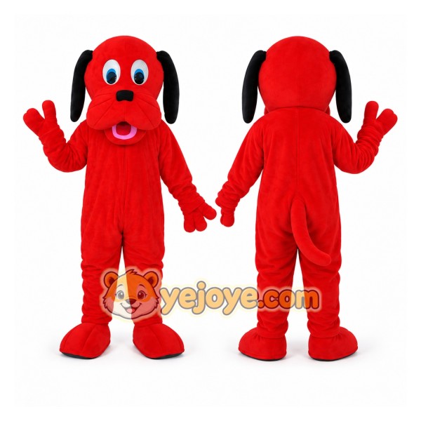 Red Dog Adult Cartoon Mascot Costume