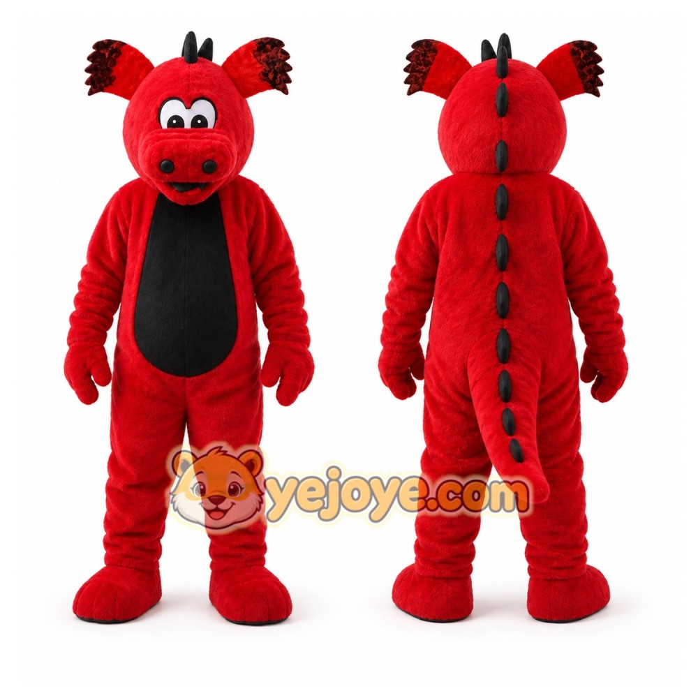 Red Dragon Mascot Costume Red Dragon Mascot Costume