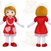 Red Dress Princess Mascot Costume