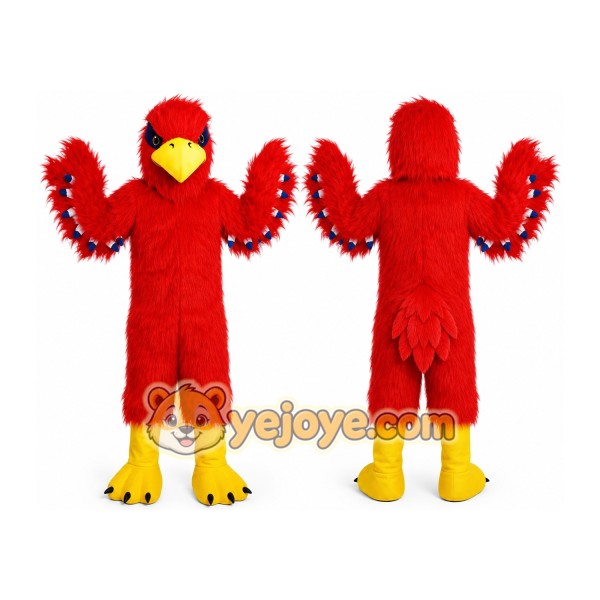 Red Eagle Bird Mascot Costume for Adult