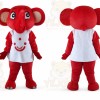 Red Fire Girl Mascot Costume