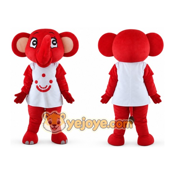 Red Elephant Mascot Costume