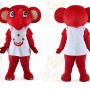 Red Fire Girl Mascot Costume