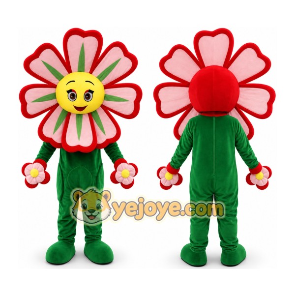 Red Flower Sunflower Mascot Costume