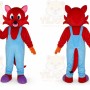 Red Frog Character Mascot Costume Cosplay Outfits