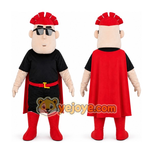 Red Hat Boy Mascot Costume Halloween Cartoon Character