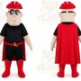 Red Hat Boy Mascot Costume Halloween Cartoon Character