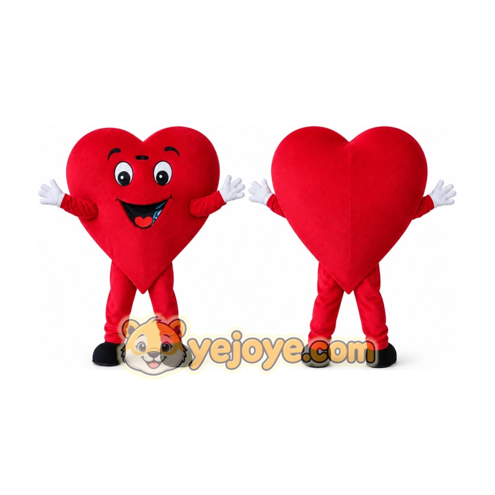 Red Heart Mascot Costume Red Heart Mascot Costume