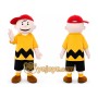 Cartoon Boy in Yellow Shirt Mascot Costume